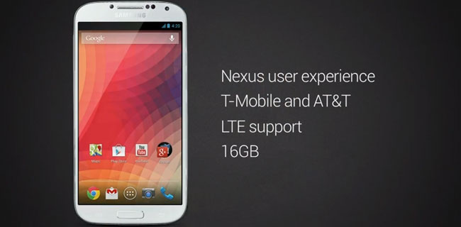 Google I/O: Samsung Galaxy S4 