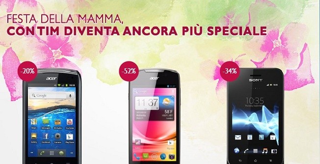 TIM: smartphone scontati per la festa della mamma
