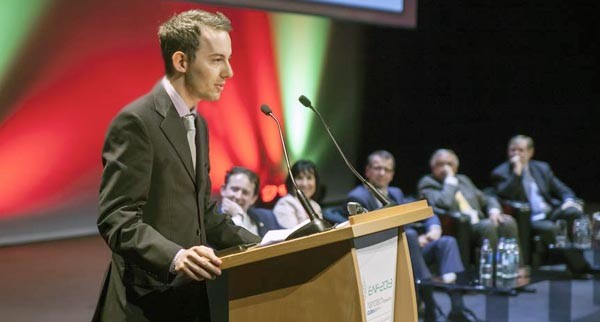 Alessandro Levi, di SEM+, alla premiazione a Dublino.