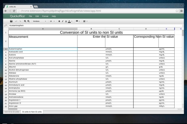 Editing fogli di lavoro Excel in Chrome OS