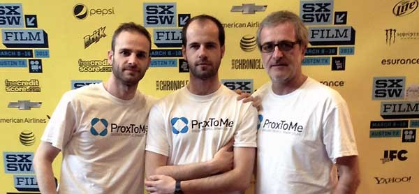 Il team di ProxToMe: al centro il CEO Carlo Capello, a destra Adriano Marconetto.