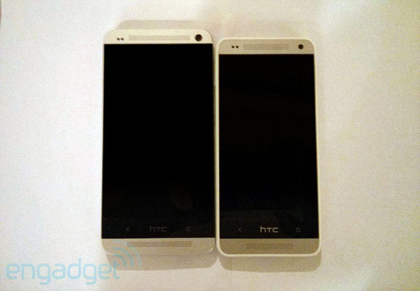 HTC One e il presunto HTC One mini fianco a fianco