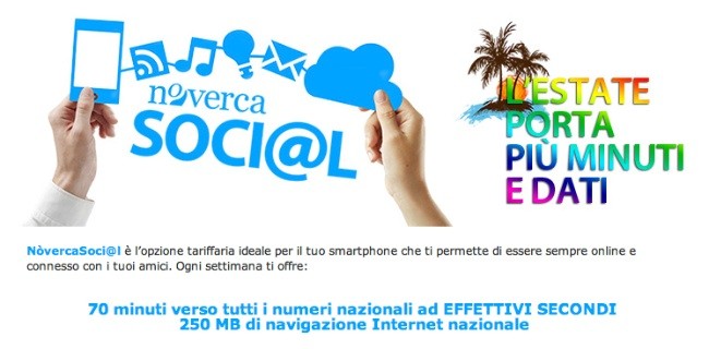 Nòverca, arriva la promozione Social Estate