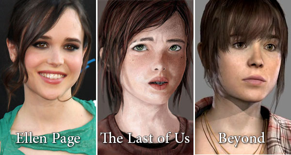 Ellen Page a confronto con le protagoniste dei videogame The Last of Us e Beyond: Two Souls