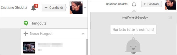 La nuova modalità di gestione delle notifiche su Google+
