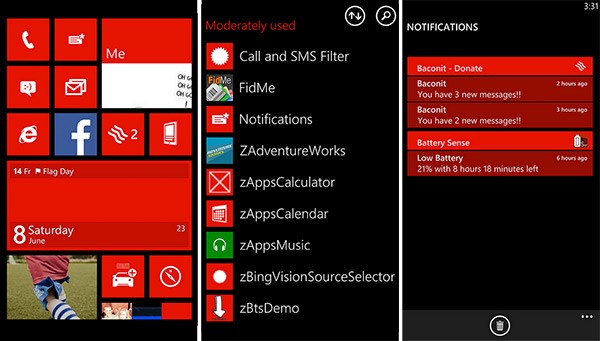 Screenshot con le novità in arrivo da Microsoft per il sistema operativo Windows Phone (Reddit)