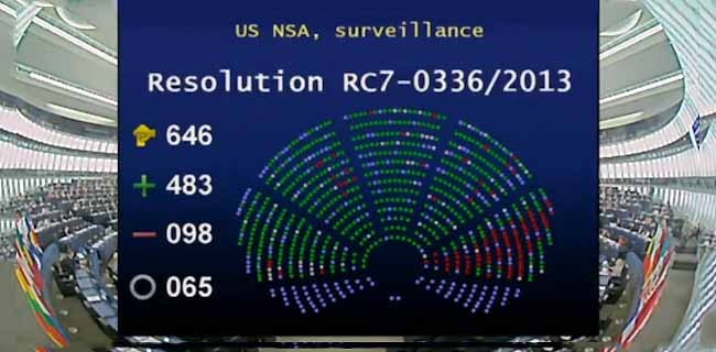 L'Europarlamento vota contro la NSA