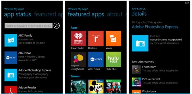 Where's my app su Windows Phone?