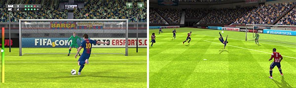 Screenshot per la versione di FIFA 13 riservata agli smartphone Windows Phone 8 di Nokia