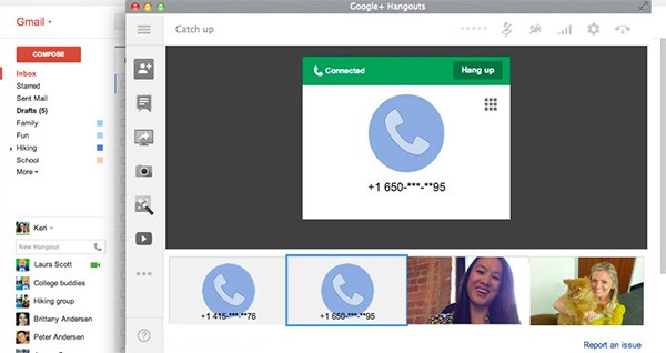 Chiamate vocali anche per Hangouts, tramite Gmail, Google+ o l'estensione ufficiale di Chrome