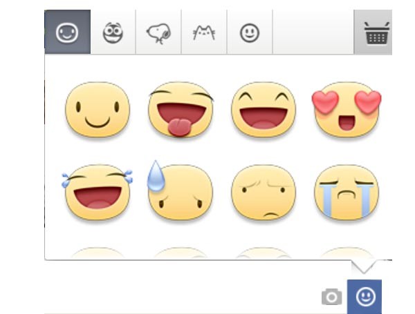 Gli adesivi si aprono accedendo alla chat: oltre alle emoticon, ci sono nuove serie di icone, rappresentate nella barra grigia. Cliccando sul cestello si accede allo store online per caricarne altre.
