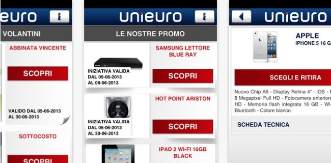 Unieuro lancia la sua App per iPhone ed Android