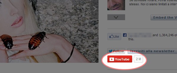 Il nuovo pulsante per l’iscrizione ai canali YouTube, da includere in qualsiasi pagina Web  Leggi qui: YouTube consente l'embed del pulsante Iscritivi