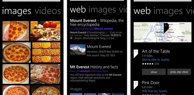 Microsoft aggiorna Bing per Windows Phone 8
