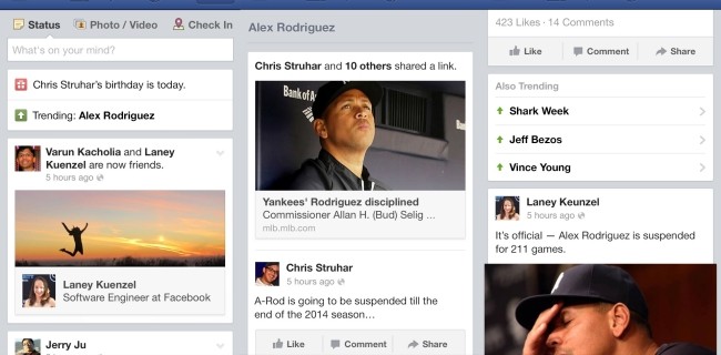 Facebook avvia il test dei Trending Topics