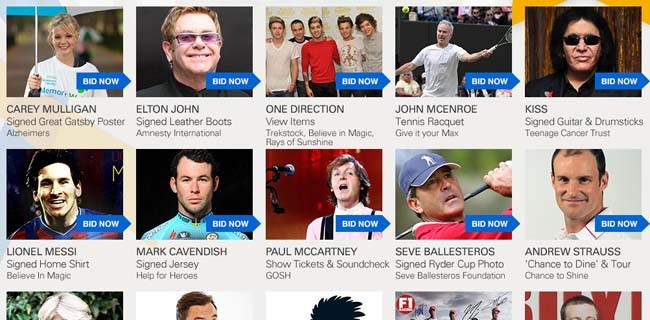 Maxi asta di beneficenza su eBay