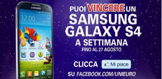 Fuoritutto Unieuro: in palio un Samsung Galaxy S4