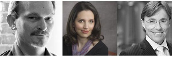 (da sinistra): John Underkoffler, Amelia Showalter e Andreas Wiele.