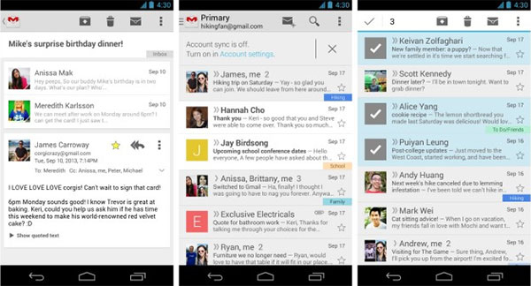 Le novità introdotte dall'aggiornamento odierno per l'app Gmail su Android