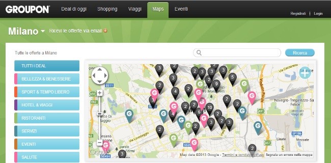 Groupon Maps: il GPS delle offerte online