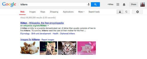 Interfaccia Google 2013