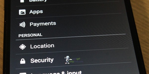Il menu Impostazioni in Android 4.4 KitKat