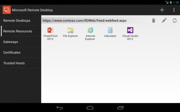 Microsoft Remote Desktop per Android.