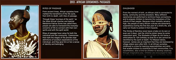 Due immagini tratte dall'archivio Cerimonie Africane del Google Cultural Institute
