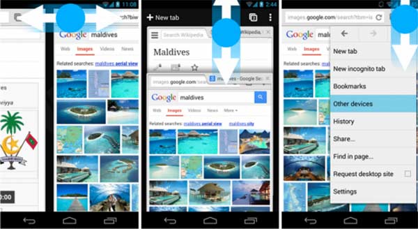 Le nuove gesture per Chrome su Android