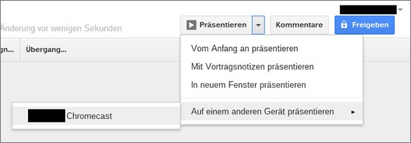 Uno screenshot mostra il futuro supporto a Google Drive da parte di Chromecast