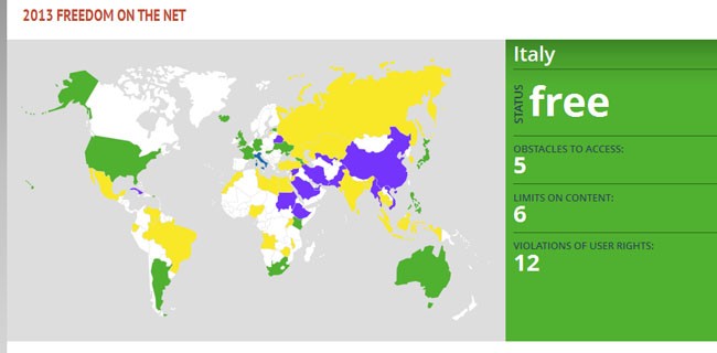 Freedom House cita l'AgCom