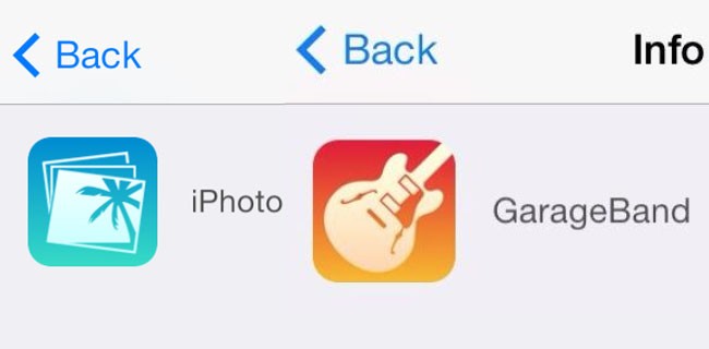 iPhoto e GarageBand pronti al minimalismo flat