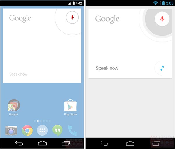 L'interfaccia di Android 4.4 KitKat in un mock-up