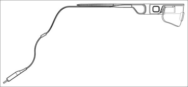 Un'immagine dal brevetto Samsung per la realizzazione di occhiali smart dedicati allo sport