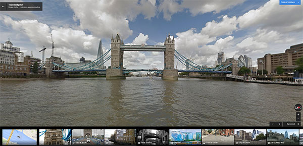 Immagini panoramiche a 360 gradi per navigare sulle acque del Tamigi con Google Street View