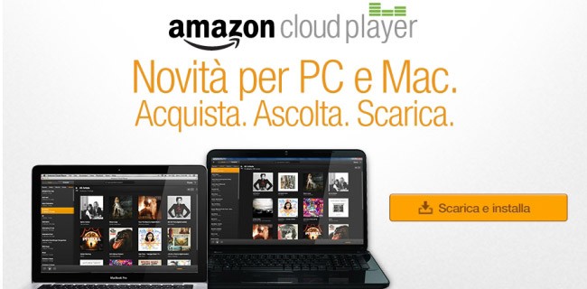 Amazon Cloud Player, disponibile l'app per PC