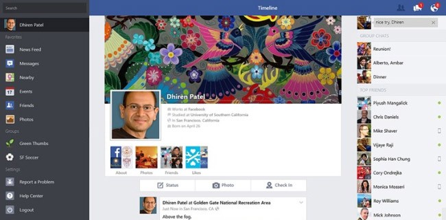 Facebook per Windows 8.1, nuove funzionalità