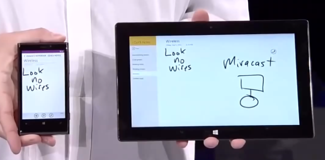 Windows 8.1, addio a cavi e adattatori con Miracast