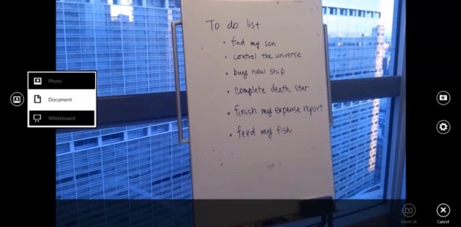 OneNote per Windows 8.1 riconosce testo e foto