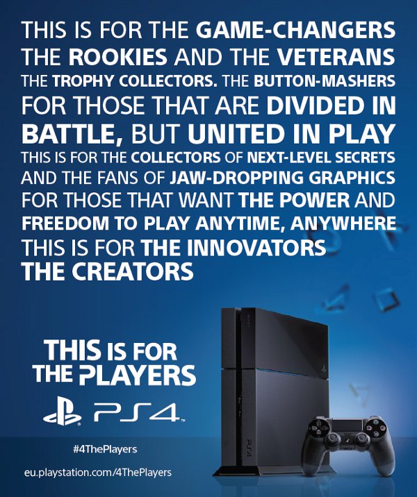PS4, il messaggio di Sony ai giocatori
