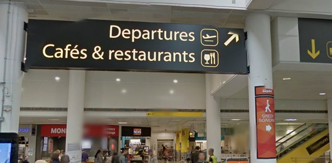 Street View nell'aeroporto Gatwick di Londra