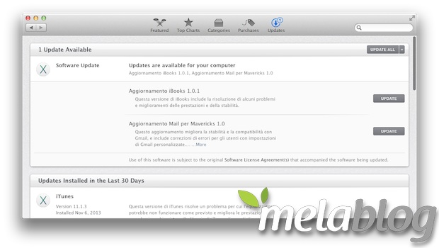 OS X Mavericks, aggiornamenti per iBooks e Mail