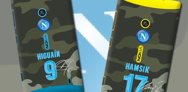 Un Nokia Lumia 520 camouflage per il Napoli