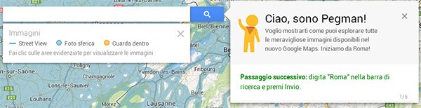 Il ritorno di Pegman su Google Maps, per celebrare il lancio delle novità nella versione desktop della piattaforma