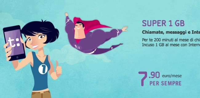 Tiscali Mobile: nuova opzione Super 1 GB