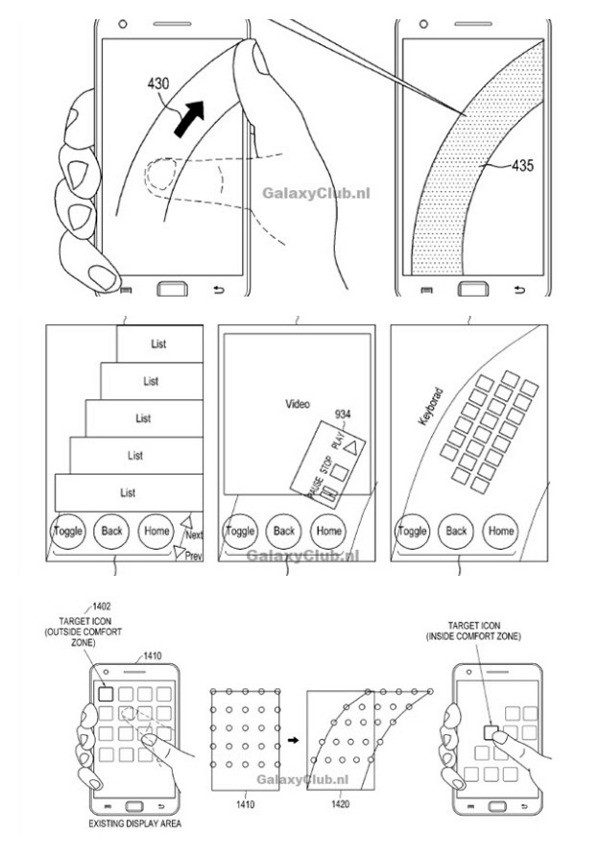 Domanda di brevetto Samsung per una nuova interfaccia utente mobile