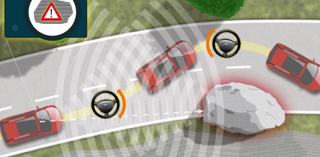 Ford testa un'auto che evita gli ostacoli