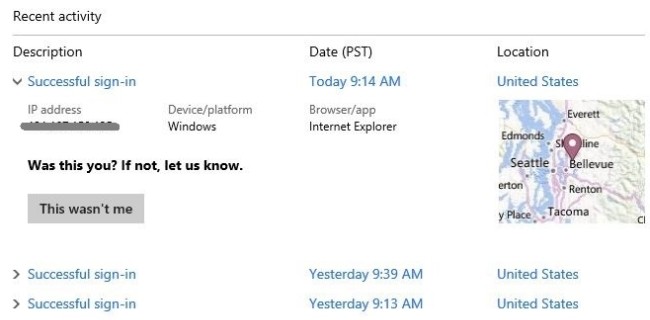  Account Microsoft, nuove opzioni di sicurezza