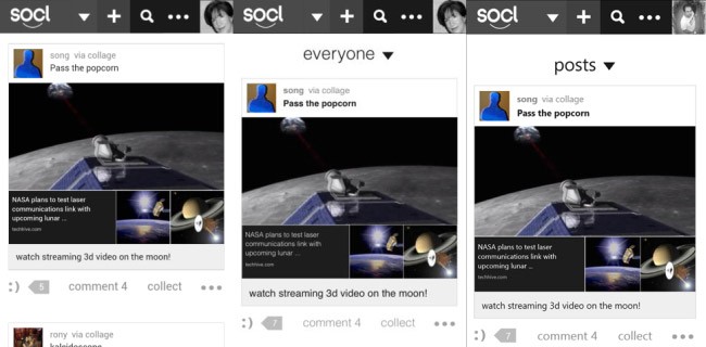 Microsoft Socl su Android, iOS e Windows Phone 8
