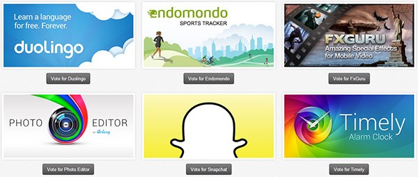 Le applicazioni Android presenti nella categoria Quietly Brilliant dei Players' Choice Awards